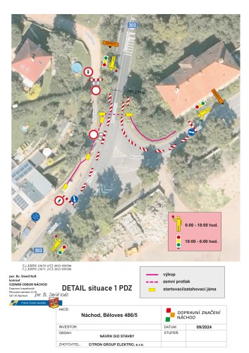 Dopravn omezen v ul. Kladsk a okol  Nchod-Bloves