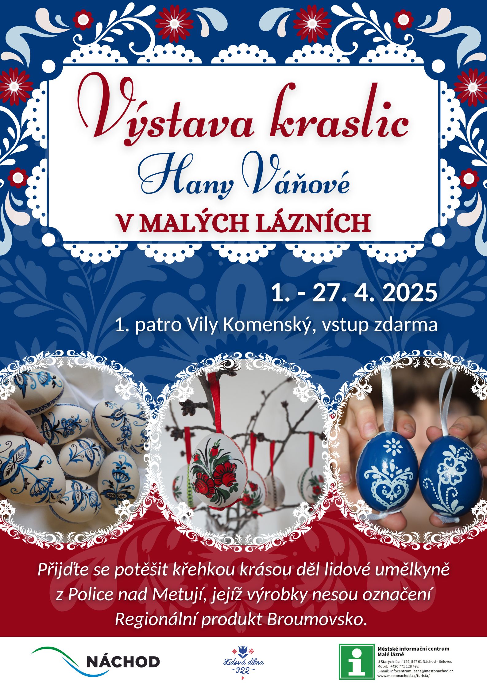 PlakátVýstava kraslic Hany Váňové v Malých lázních