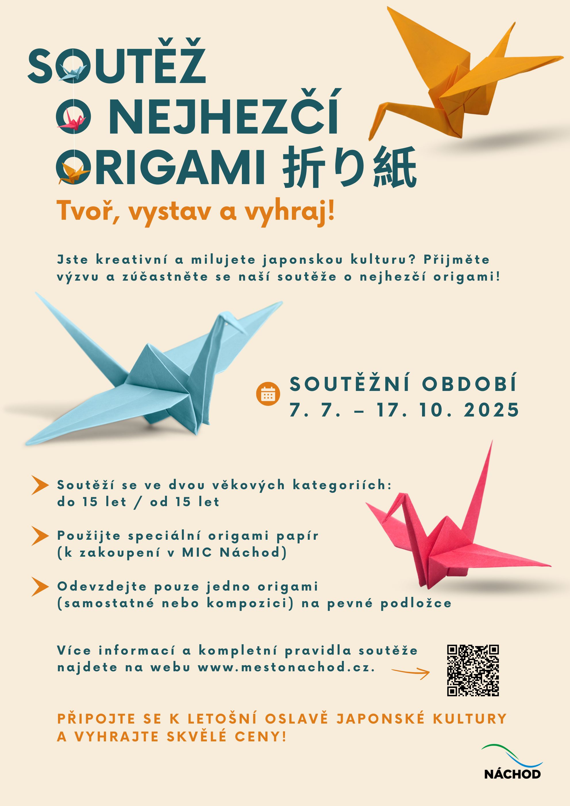 PlakátSoutěž o nejhezčí origami