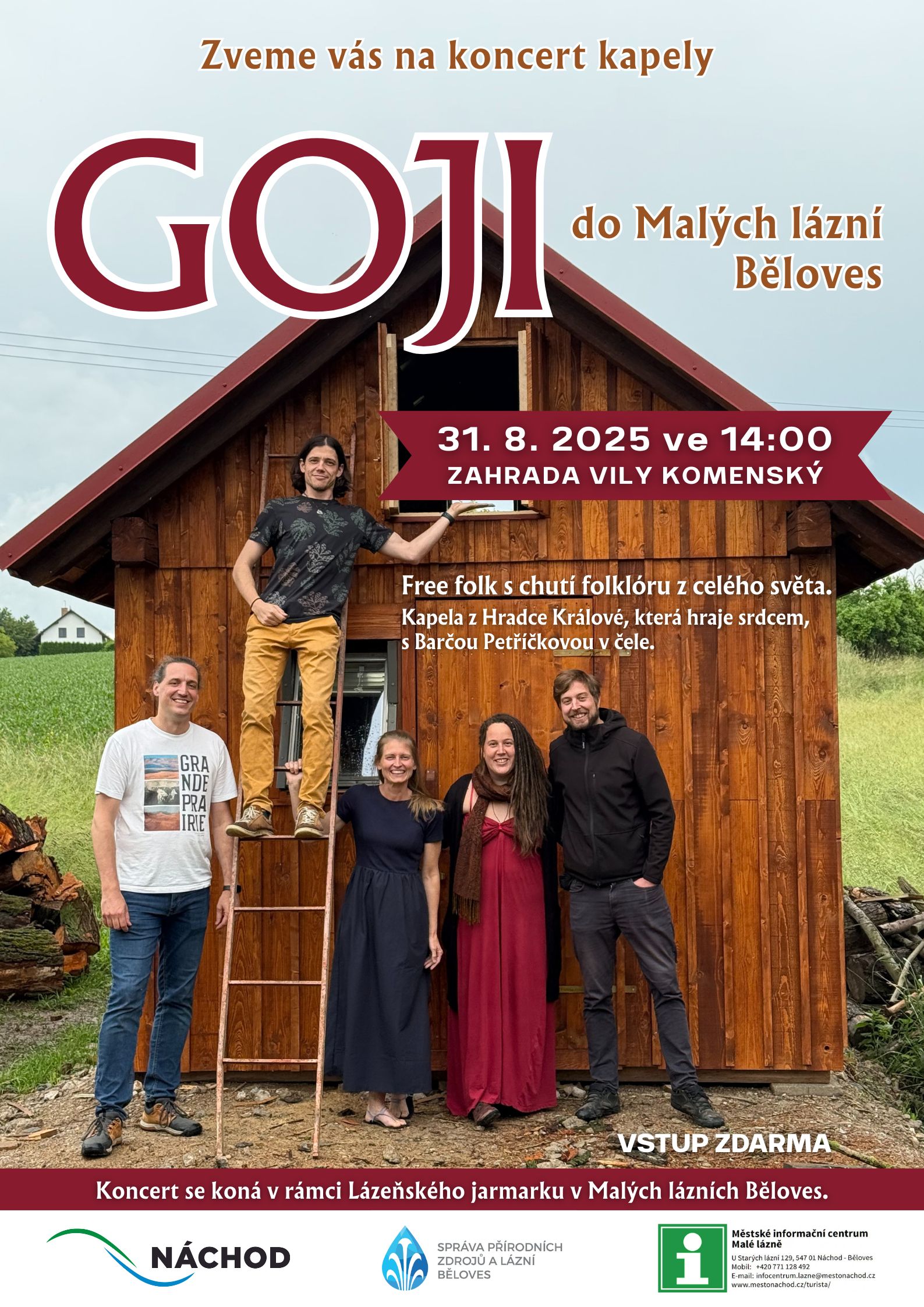 PlakátKoncert kapely GOJI v Malých lázních