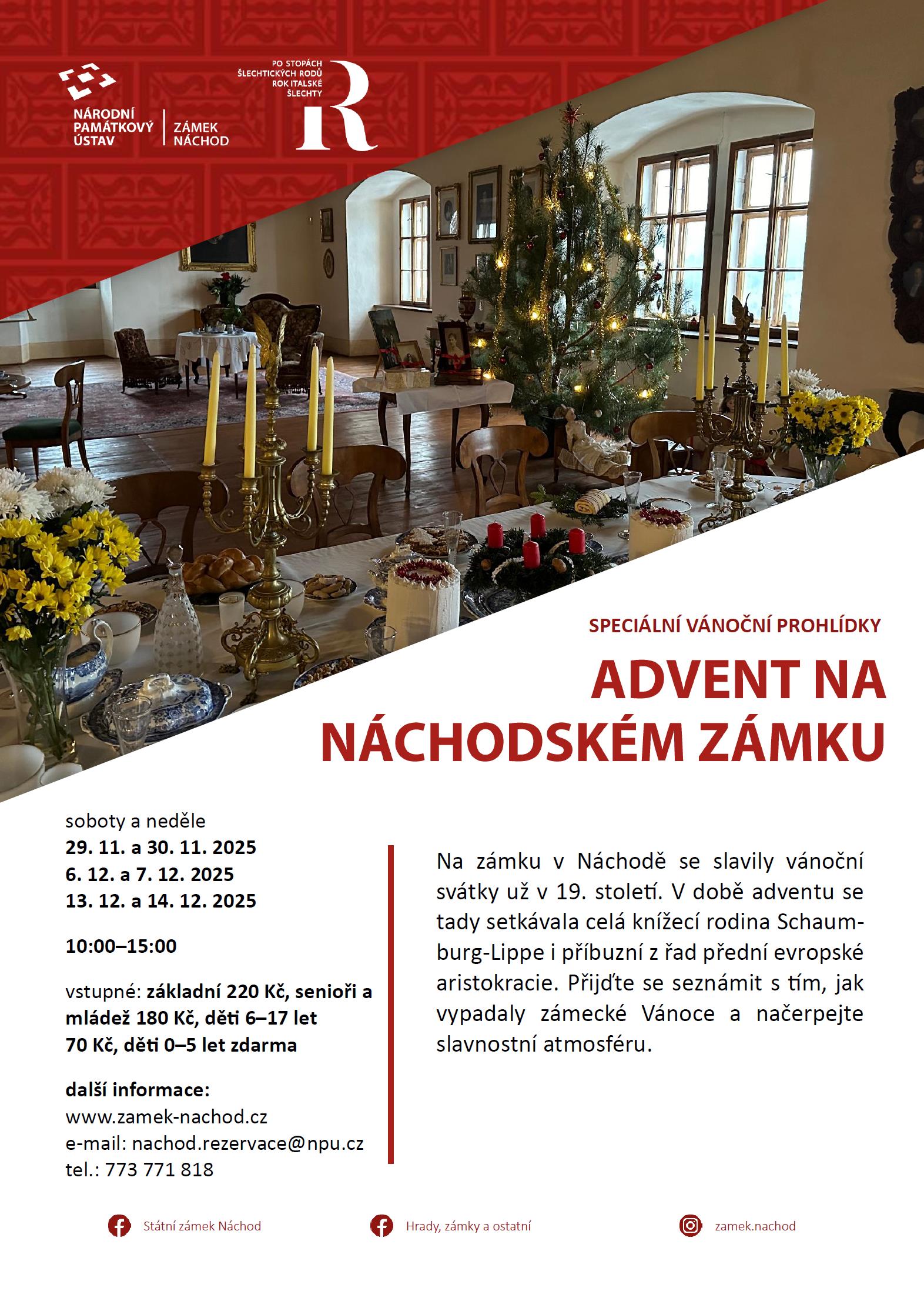 PlakátAdvent na náchodském zámku