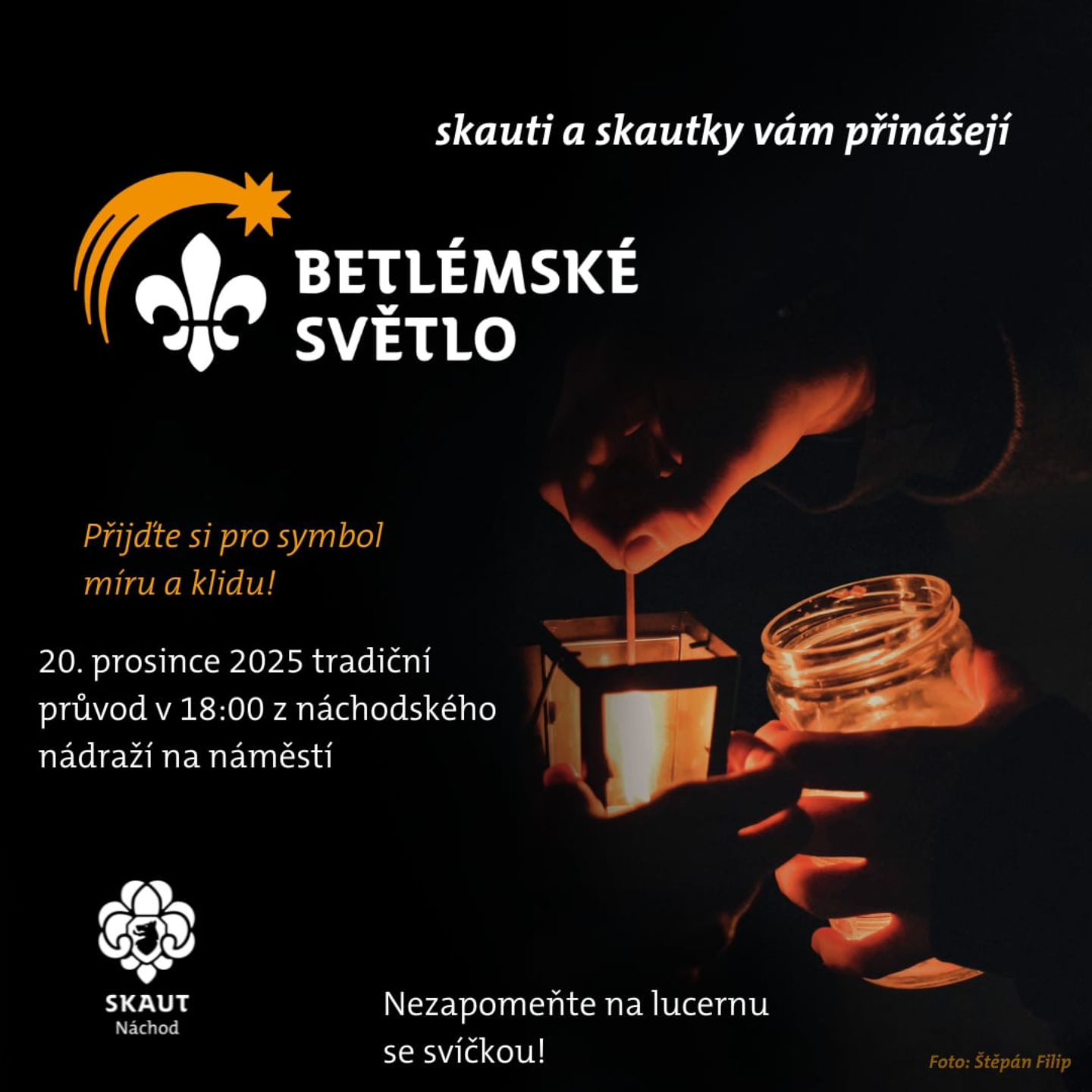 PlakátBetlémské světlo v Náchodě